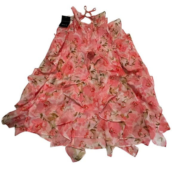 NWT Misa Miah Dress In Pink Floral Coquette tiered whimsical romantic fairy M - Picture 14 of 16